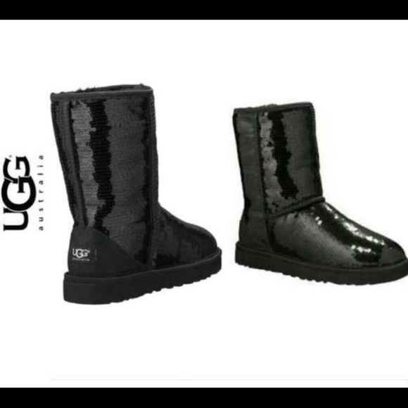 black sequin uggs size 9
